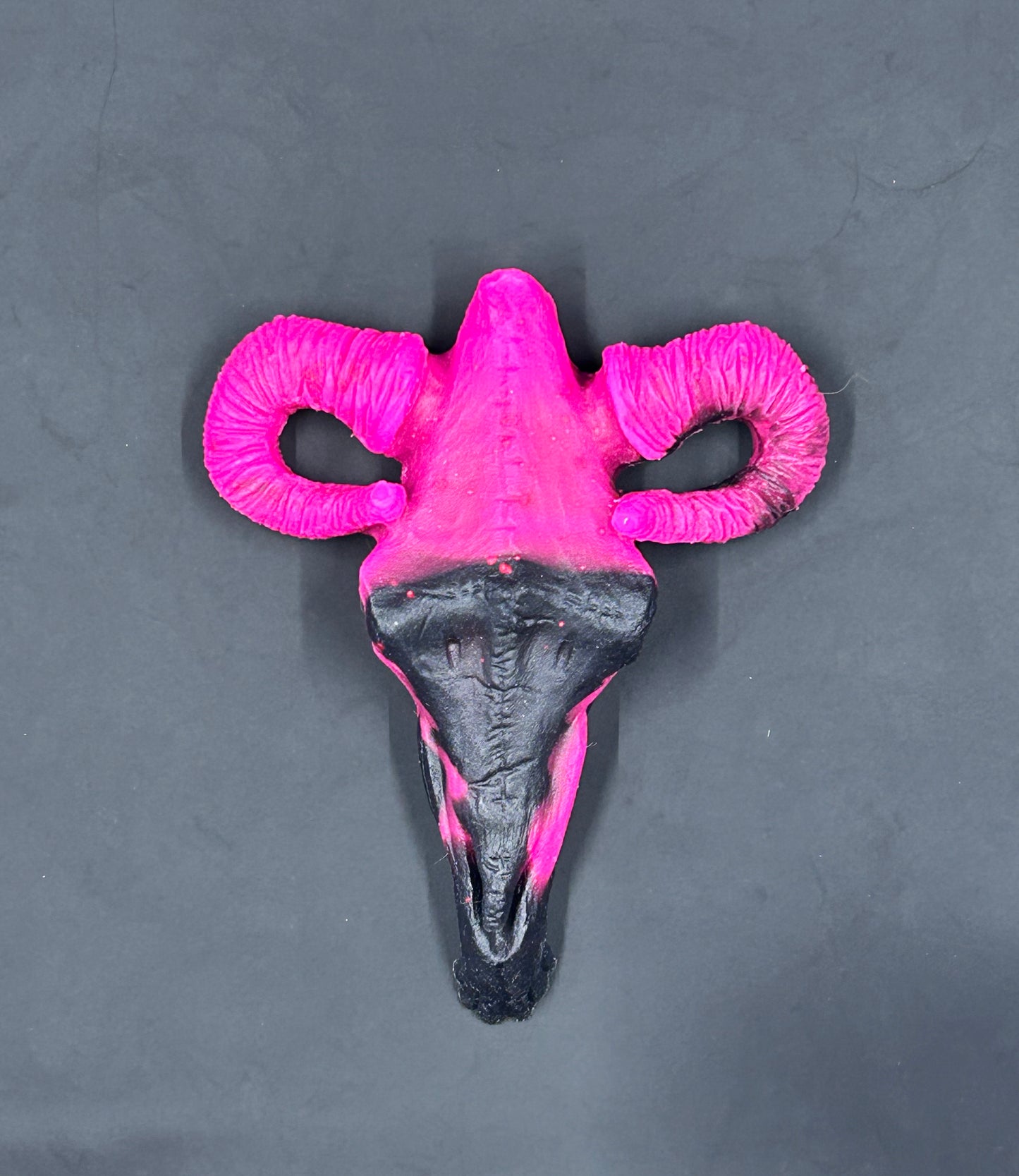 Flop- Heat Change Ram Skull Squishy- Pink to Purple
