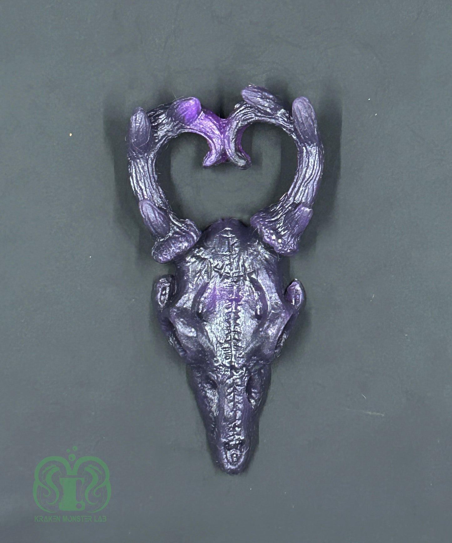 Flop- Eggplant Deer Skull Squishy- Purple & Black