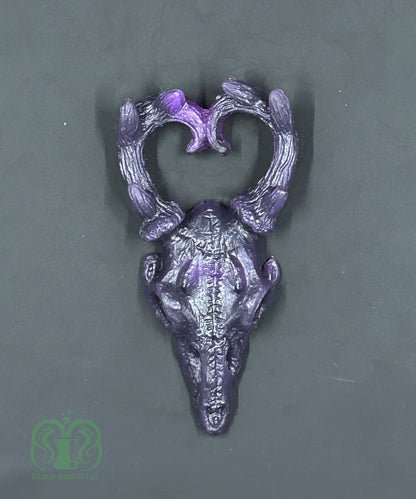 Flop- Eggplant Deer Skull Squishy- Purple & Black