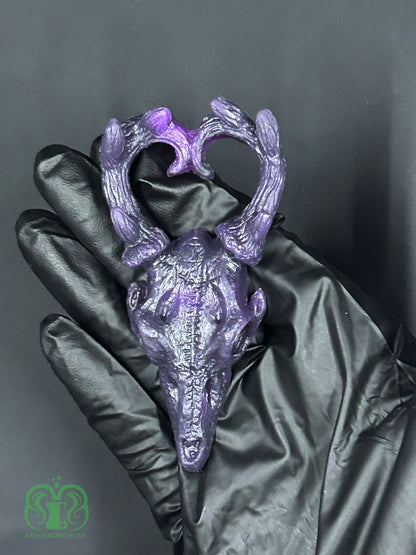 Flop- Eggplant Deer Skull Squishy- Purple & Black