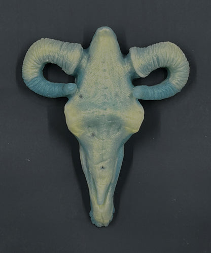 Lagoon Ram Skull Squishy- Green & Gold