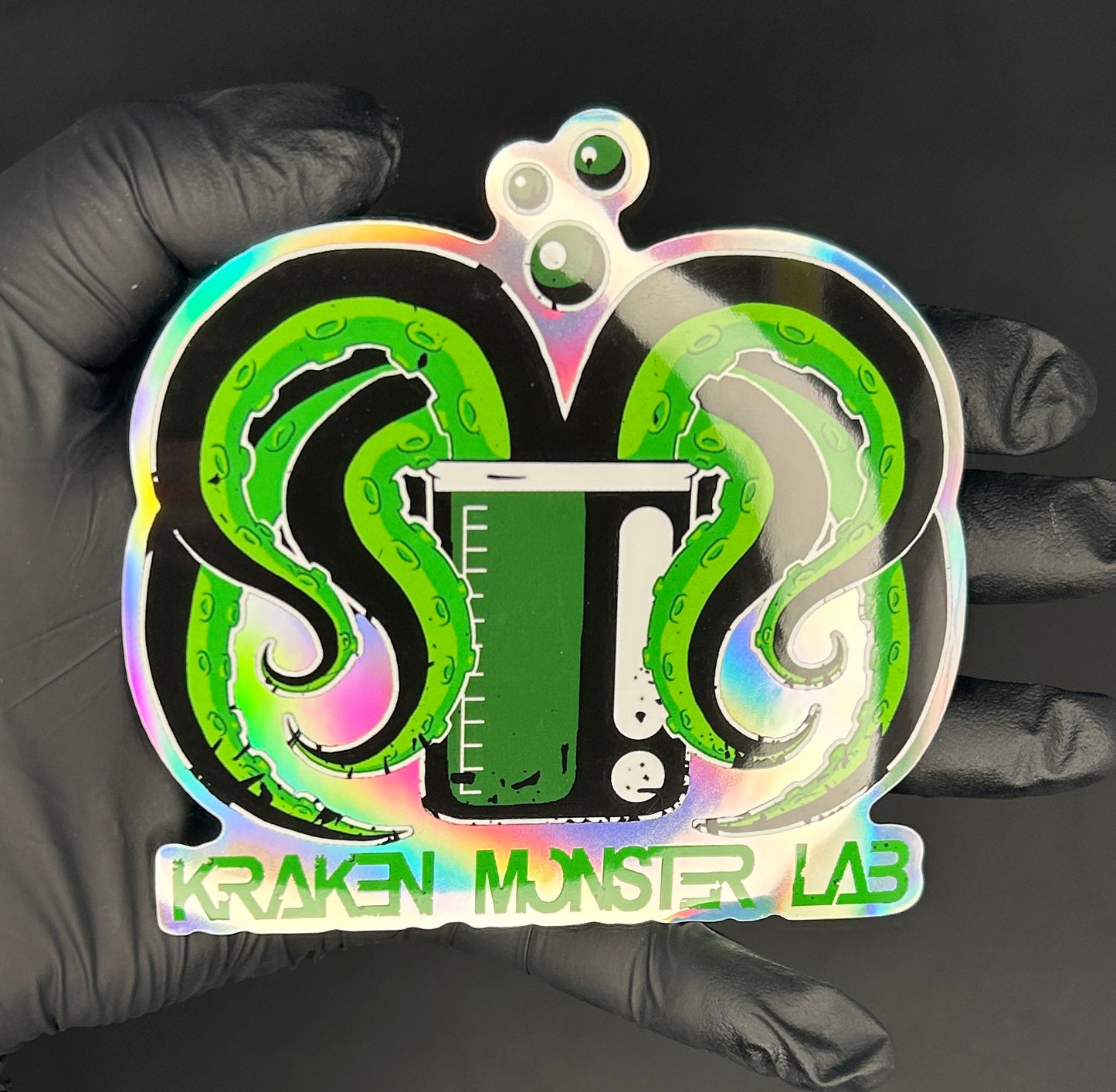 Kraken Monster Lab Holographic Sticker