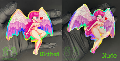 Sweet Heart Angel Holographic Sticker